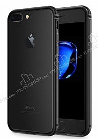 Sulada iPhone 7 Plus / 8 Plus Metal Bumper ereve Jet Black Klf