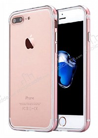 Sulada iPhone 7 Plus / 8 Plus Metal Bumper ereve Rose Gold Klf