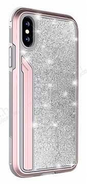 TGViS Luxury Diamond iPhone X / XS Ultra Koruma Rose Gold Klf