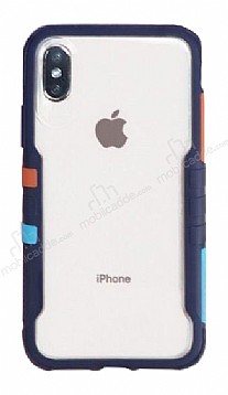 TGViS Vibrant iPhone X / XS Ultra Koruma Lacivert Klf
