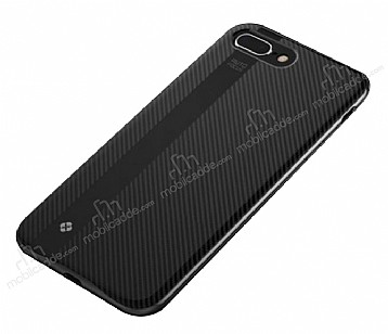 Totu Design Blade iPhone 7 Plus / 8 Plus Siyah Metal Kenarl Silikon Klf