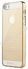 Totu Design iPhone SE / 5 / 5S effaf Gold izgili ve effaf Rubber Klf
