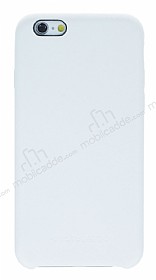 Totu Design iPhone 6 Plus / 6S Plus Deri Beyaz Rubber Klf