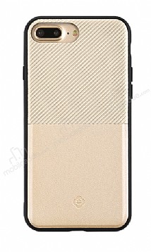 Totu Design iPhone 7 Plus / 8 Plus Kartlkl Gold Rubber Klf