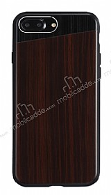 Totu Design iPhone 7 Plus / 8 Plus Ahap Koyu Kahverengi Rubber Klf