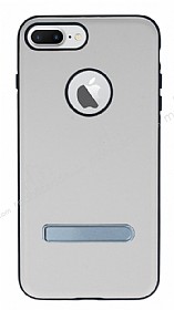 Totu Design iPhone 7 Plus Standl Deri Krem Rubber Klf