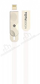 Totu Design Joe Series Lightning & Micro USB Beyaz Data Kablosu 1,20m