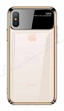 Totu Design Magic Mirror iPhone XS Max Gold Rubber Klf