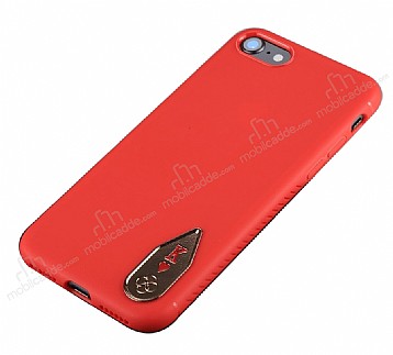 Totu Design Poker Series iPhone 7 / 8 Krmz Silikon Klf