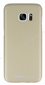 Totu Design Samsung Galaxy S7 Gold Sert Rubber Klf