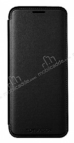 Totu Design Samsung Galaxy S8 nce Yan Kapakl Siyah Deri Klf