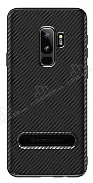Totu Design Slim Series Samsung Galaxy S9 Plus Standl Karbon Siyah Silikon Klf