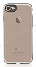 Totu Design iPhone 7 / 8 Kamera Korumal effaf Siyah Silikon Klf
