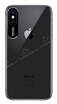 Totu Design Sparkling iPhone X / XS Siyah Kamera Korumal effaf Rubber Klf