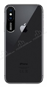 Totu Design Sparkling Series iPhone XS Max Siyah Kamera Korumal effaf Rubber Klf