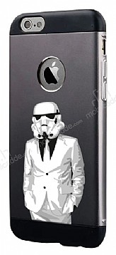 Totu Design Stormtrooper iPhone 6 Plus / 6S Plus Resimli Metal Klf