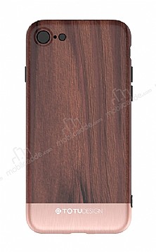 Totu Design Wood iPhone 7 / 8 Rose Gold Rubber Klf