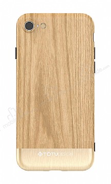 Totu Design Wood iPhone 7 / 8 Gold Rubber Klf
