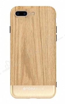 Totu Design Wood iPhone 7 Plus / 8 Plus Gold Rubber Klf