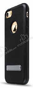 Totu Design King Series iPhone 7 Silikon Kenarl Siyah Rubber Klf