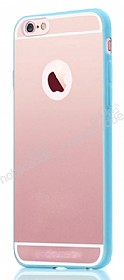 Totu Design Crystal Soft iPhone 6 / 6S Mavi Silikon Kenarl Ultra nce effaf Rubber Klf