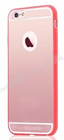 Totu Design Crystal Soft iPhone 6 / 6S Pembe Silikon Kenarl Ultra nce effaf Rubber Klf