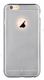 TotuDesign Frosted iPhone 6 / 6S Ultra nce Metalik Dark Silver Silikon Klf