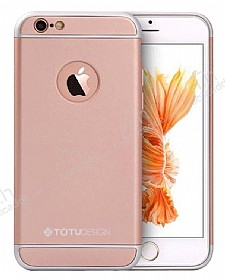 Totu Design iPhone 6 / 6S Metal Grnml Rose Gold Rubber Klf