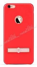 Totu Design iPhone 6 Plus / 6S Plus Skin Series Deri Grnml Krmz Rubber Klf