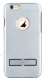Totu Design iPhone 6 Plus / 6S Plus Standl Alminyum Dark Silver Klf