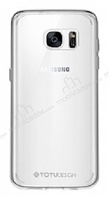 Totu Design Samsung Galaxy S7 Silikon Kenarl effaf Rubber Klf