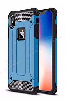 Tough Power iPhone XS Max Ultra Koruma Mavi Klf