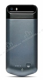 TTEC Caffeine Go iPhone SE / 5 / 5S Bataryal Dark Silver Klf