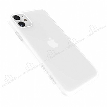Ugly Rubber Frost Skin iPhone 11 effaf Beyaz Silikon Klf