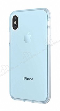 Ugly Rubber Ice Cube iPhone X / XS Mavi Silikon Klf