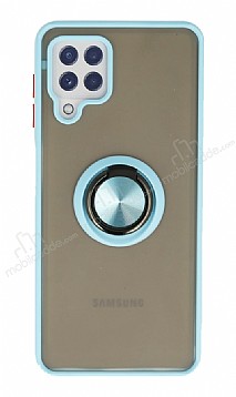 Union Ring Samsung Galaxy A22 4G Kamera Korumal Mavi Klf