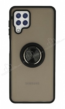 Union Ring Samsung Galaxy A22 4G Kamera Korumal Siyah Klf