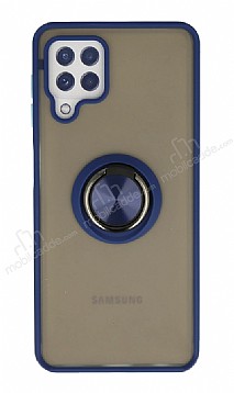Union Ring Samsung Galaxy A22 4G Kamera Korumal Lacivert Klf