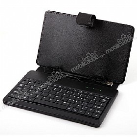 Universal 8 in Klavyeli Tablet Siyah Klf