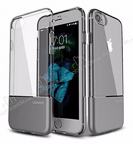 USAMS Ease iPhone 7 / 8 Dark Silver Metal effaf Silikon Klf