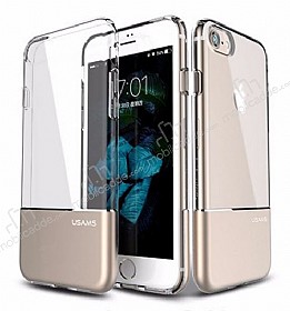 USAMS Ease iPhone 7 / 8 Gold Metal effaf Silikon Klf