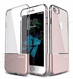 USAMS Ease iPhone 7 / 8 Rose Gold Metal effaf Silikon Klf