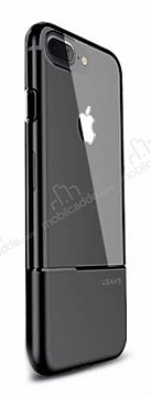 Usams Ease Series iPhone 7 Plus / 8 Plus Dark Silver Metal effaf Silikon Klf
