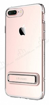 Usams iPhone 7 Plus / 8 Plus Standl Rose Gold Silikon Klf