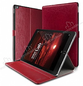 Verus Dandy Layered Leather iPad Pro 12.9 Krmz Klf