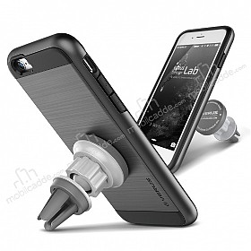 Verus Verge Magnetic Flat iPhone 6 / 6S Steel Silver Klf ve Havalandrma Tutucu
