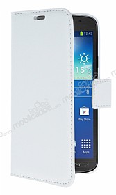 Samsung Galaxy S4 Active Standl Czdanl Beyaz Deri Klf