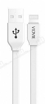 Vidvie CB405i Beyaz Lightning USB Yass arj & Data Kablosu 1m