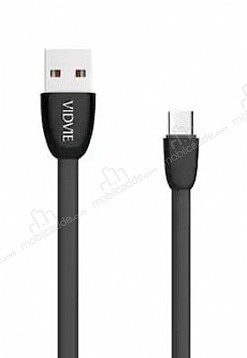 Vidvie CB411VN Siyah Micro USB Hzl arj & Data Kablosu 1m