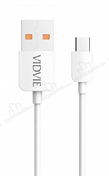 Vidvie CB412VN Beyaz Micro USB arj & Data Kablosu 1m